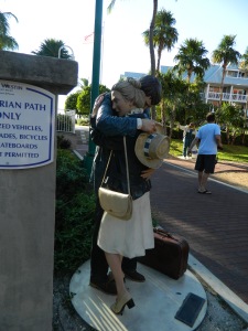 Hugging Couple outside Key West Museum